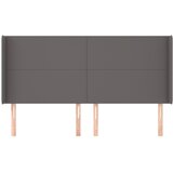  Uzglavlje s ušima sivo 183x16x118/128 cm od umjetne kože | Eponuda.ba