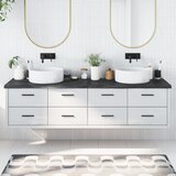  Kupaonska radna ploča tamnosiva 200 x 60 x 4 cm tretirano drvo | shoptok.hr