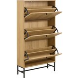 Actona Preklopni ormarić za cipele u dekoru hrasta u prirodnoj boji 72x140x25 cm Albany – | shoptok.hr