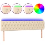 vidaXL LED posteljno vzglavje krem 180x7x78/88 cm blago, (20951921) Cene