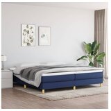  Box spring posteljni okvir moder 200x200 cm blago | Shoptok.si
