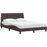  Postelja z vzmetnico temno rjav 120x200 cm blago, (21829426) | Shoptok.si