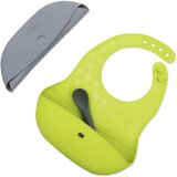 BBLÜV Pöket podbradnik sa žličicom Grey/Lime 2 kom | shoptok.hr