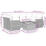  7-dijelni set vrtnih sofa svjetlosivi od poliratana | shoptok.hr