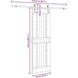vidaXL Drsna vrata s kompletom vodil 70x210 cm trdna borovina | Shoptok.si