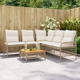  2-dijelni set vrtnih sofa od poliratana s jastucima bež | Shoptok.si