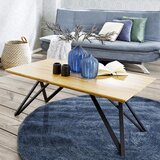 Modern Living klubska miza turin, videz hrasta, črna | Shoptok.si