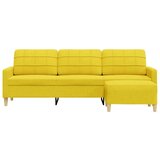  Trosjed s tabureom svjetložuti 210 cm od tkanine | shoptok.hr