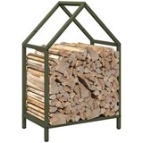  stojalo za drva olivno zelena 40x25x60 cm hladno valjano jeklo | Shoptok.si