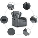  Naslonjač na podizanje od umjetne kože siva | shoptok.hr