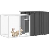  Kavez za zečeve antracit 200 x 91 x 100 cm od pocinčanog čelika | shoptok.hr