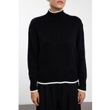 Trendyol Black Wide Fit Basic Color Blocked Knitwear Sweater | Eponuda.ba