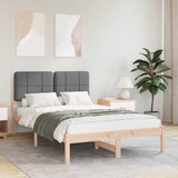  Krevetni okvir s tapiciranim uzglavljem Tamno siva 120 x 190 cm | shoptok.hr