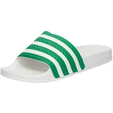 Adidas Nizki natikači 'ADILETTE' zelena / bela