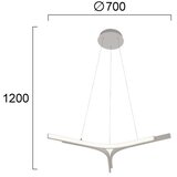  LED luster na sajli ALTA LED/30W/230V srebrne boje | Eponuda.com