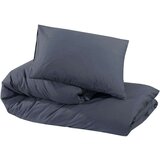  Set posteljine za poplun antracit 140 x 200 cm pamučni | shoptok.hr