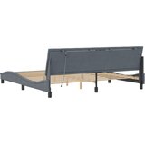  Okvir kreveta s LED-om bez madraca Hanko tamnosivi 200 x 200 cm baršunasti | shoptok.hr