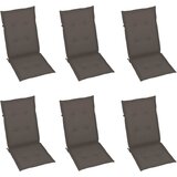  Sklopive stolice 6 kom s jastucima od punog bagremovog drveta Tupe 120 x 50 x 3 cm | shoptok.hr