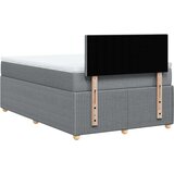  Krevet s oprugama i madrac svjetlosivi 120 x 200cm od tkanine | shoptok.hr