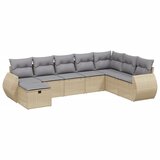 Maison Chic Seti vrtnega pohištva - Vrtna garnitura - Vrtni pohištvo set 8-delna z blazinami bež poli ratan, (21798991) | Shoptok.si