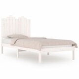  The Living Store Posteljni okvir bel iz trdne borovine 75x190 cm - Posteljni Okvir, (21523750) | Shoptok.si