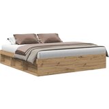 vidaXL Posteljni okvir brez vzmetnice artisian hrast 180x200 cm, (21791657) | Shoptok.si