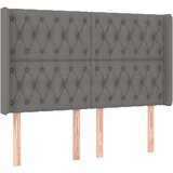  Uzglavlje tamnosivo 147 x 16 x 118/128 cm od tkanine | shoptok.hr