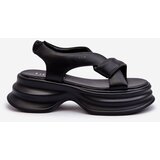 GOE Zazoo 2743 Suede Wedge Sandals Black | Shoptok.si
