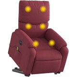  Električni masažni naslonjač na podizanje od tkanine boja vina | shoptok.hr