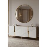 Hanah home komoda Evva 150, 125 cm, hrast Sapphire / bela / zlatna | Eponuda.com
