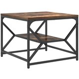 vidaXL Klub miza s polico iz dimljenega oreha 51x50x40 cm, narejena iz lesa, (22056119) | Shoptok.si