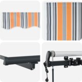 vidaXL Avtomatska Retraktibilna Tenda Črtna 350x250 cm | Shoptok.si