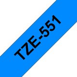 Brother Tze-551 združljiv laminirani trak - 24 mm X 8 metrov črno/moder, (21405925) | Shoptok.si