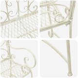  Vrtna klupa 2-Broj sjedala 114 x 56,5 x 90 cm Čelik Antič White | shoptok.hr