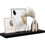  Plutajuća zidna polica visoki sjaj crna 80 x 23,5 x 3,8 cm MDF | shoptok.hr