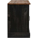 TV omarica - TV stojalo - Televizijska omarica HALDEN 2 drsna vrata črna 150x40x60 cm masivni les, (21699450) | Shoptok.si