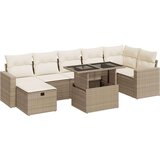 vidaXL 8-dijelni set vrtnih sofa od poliratana s jastucima bež | shoptok.hr