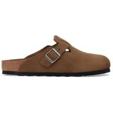Birkenstock Boston Soft Footbed Suede Leather Sandali dark tea tonal fb Cene