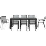  Vrtni set za objed 9 pcs Antracit Čelik s prahom premazan | shoptok.hr