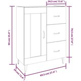  Komoda boja hrasta sonome 69,5x34x90 cm od konstruiranog drva | shoptok.hr