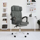  Masažni uredski naslonjač od tkanine tamnosivi | shoptok.hr