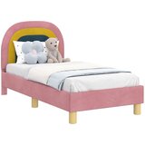  Okvir kreveta za malu djecu s naslonom Ružičasta 70 x 140 cm | shoptok.hr