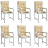 Jastuci za stolice 6 kom prošarano bež 100x50x4 cm od tkanine | Eponuda.com