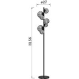  onli - podna lampa paloma 7xG9/10W/230V crna/zadimljena | Eponuda.com