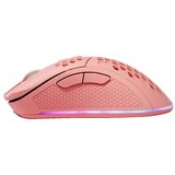 DELTACO GAMING Mi&amp;scaron; Wireless ultralahki 70g teža, RGB, SPCP6651, 400-4800 DPI, 1000 Hz, ROZA Slike