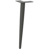 vidaXL Noge za klubsko mizico stožčaste oblike 4 kosi antracitne 30-31 cm jeklo | Shoptok.si