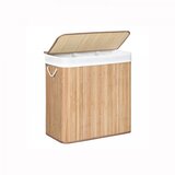 Songmics Koš za perilo 150 L, rjav bambus Cene