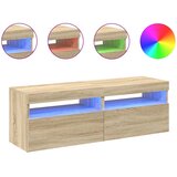 TV ormarići s LED svjetlima 2 kom boja hrasta 60 x 35 x 40 cm | shoptok.hr