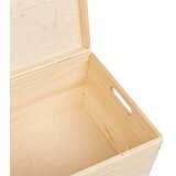  Drvena kutija s poklopcem i ručkama 40x30x23 cm puno drvo bor | shoptok.hr