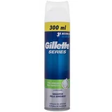 Gillette Series Sensitive pena za britje za občutljivo kožo 300 ml za moške